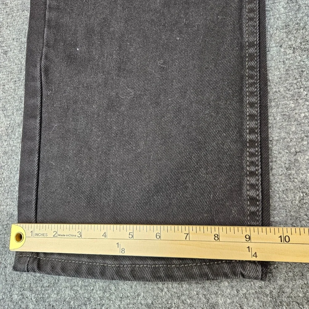 Levis 505 Regular Fit‎ Straight Leg Jeans Black Denim Mens 44x32 505-0260